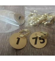 Vestiyer Numarası,Tek Taraflı,TEK TAKIM (Gold Renk)