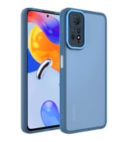 Xiaomi Redmi Note 11 Pro 5G Kılıf Kamera Korumalı Transparan Zore Post Kılıf (Mavi)