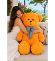 125 cm Papyonlu Şaşkın Pelüş Ayıcık (Sarı)