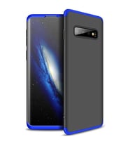 Samsung Galaxy S10 Uyumlu GKK Kılıf 360 Derece Tam Koruma (Mavi-Siyah)