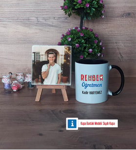 Rehber Öğretmen Fotoğraflı Dekoratif Taş, Kupa Bardak Beyaz Hediye (Model 11)