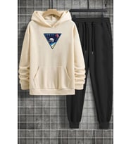 Unisex Space Baskılı Eşofman Takımı (Bej)