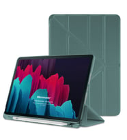 Microsonic Samsung Galaxy Tab S9 X710 Kılıf Origami Pencil Siyah (Koyu Yeşil)