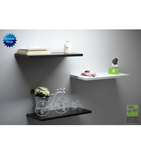 DUVAR RAF SETİ (50CM ÜÇLÜ ) (Siyah - Beyaz)
