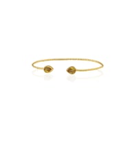 Kadir Jewellery 22 Ayar Altın Kaplama El İşçiliği Zirkon Taşlı Kadın Charm Bileklik (Sarı)