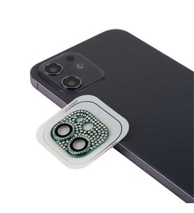 Apple iPhone 12 Mini CL-08 Kamera Lens Koruyucu (Koyu Yeşil)