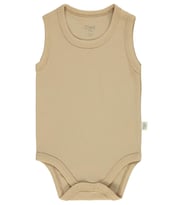 Civil Baby Düz Renkli Çıtçıtlı Badi - Kahverengi
