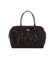 BAGMORİ Baby Bag Nakışlı Puf Şişme Anne Bebek Bakım Çanta (Siyah)