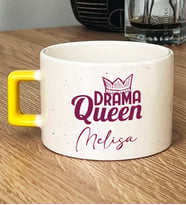 Kişiye Özel Drama Queen Hediye Lüks Fincan Sevgiliye Arkadaşa Hediye (Sarı)