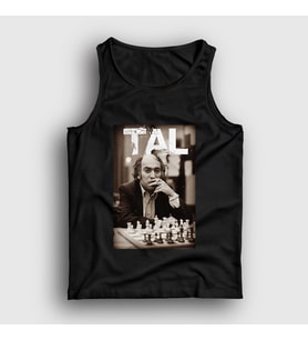 Presmono Unisex Beyaz Mikhail Tal Büyükusta Satranç Atlet 421680tt (Siyah)