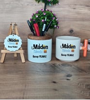 Maden Mühendisi Hediye Sepeti Kupa Bardak T Kulplu, Kalemlik ve Anahtarlık Mühendisler Günü Hediyesi (Model 7)