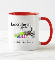Laboratuvar Teknikeri Kupa Bardağı (Kırmızı)