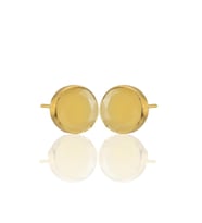 Kadir Jewellery 22 Ayar Altın Kaplama Kadın Minimal Küpe -El İşçiliği Ve Hipoalerjenik Küpe (Sarı)
