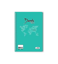 Düz 40 Yaprak Spiralli Defter A4 Boy Plastik Kapak (1 Adet ) (Turkuaz)