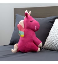 Oturan Unicorn Peluş 35CM (Pembe)