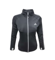 Adidas A0780 Kadın Dalgıç Şeritli Kapüşonlu Sweatshirt - Beyaz - ST01103-Beyaz-S (Siyah)