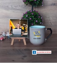 En İyi Fizyoterapist Fotoğraflı Dekoratif Taş, Kupa Bardak Beyaz Hediye (Model 10)