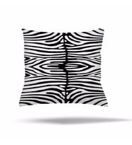 Mermer Zebra Afrikalı Kadın Desen Gizli Fermuarlı Yastık Kılıfı Kırlent Kılıfı Koltuk Yastık Kılıfı  (Siyah - Beyaz)