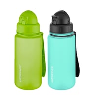 Uzspace 2'li Pipetli Tritan Matara Seti 400 ml FiftyFifty (Mavi - Neon Yeşil - Sarı)