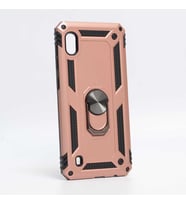 Samsung Galaxy A10 Kılıf Yüzüklü Zırh Tank Vega (Rose)