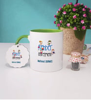 Rehber Öğretmen Kupa Bardak ve Anahtarlık (Yeşil)