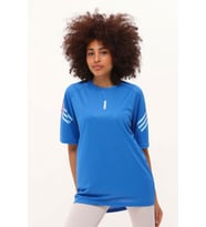 Store Kadın Spor Tişört Baskılı Fitness, Antrenman Fit (Mavi)