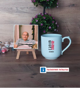 Dedeye Hediye Fotoğraflı Dekoratif Taş, Kupa Bardak Beyaz Hediye (Model 5)