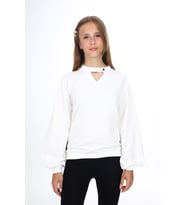 Toontoy Kız Çocuk Okul Sweatshirt (Ekru)