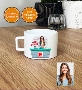 Kişiye Özel Karikatürlü Eczacı Hediye Lüks Fincan Kadın Eczacıya Tıp Bayramı Hediyesi (Beyaz)