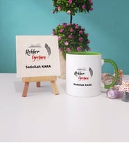 Rehber Öğretmen Kupa Bardak Lacivert Dekoratif Taş Baskı (Model 7)