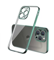Apple iPhone 13 Pro Kılıf Zore Gbox Renkli Kenar Kılıf (Koyu Yeşil)