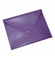 2K PU Deri A5 KÜÇÜK BOY Dosya Klasörü Belge Tutucu Su Geçirmez Portföy Zarf Dosya Klasör Kılıf A5 Çıtçıtlı Dosya 19,5X24,7 CM (Lila)