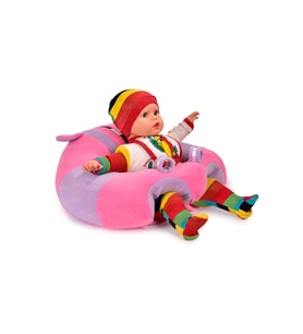 TOKKO Bebek Bebe Yatmaz Oturma Destek Minderi - Bebek Koltuğu - Büyük Bebek Oturağı Bebeyatmaz (Pembe-Lila)