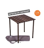 Bag The Joy 50x50x50cm Katlanır Rulo Kamp ve Piknik Masası (Antrasit)
