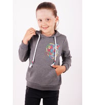 Toontoy Kız Çocuk Stronger Baskılı Sweatshirt  (Antrasit Melanj)