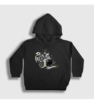 Presmono Unisex Çocuk Kırmızı 10 Argentina Soccer Futbol Lionel Messi Kapüşonlu Sweatshirt 313658tt (Siyah)