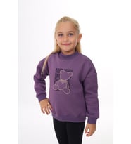 Toontoy Kız Çocuk Baskılı Sweatshirt (Mor)
