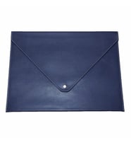 Çıtçıtlı Deri Zarf Dosya A4 Rainbow Vegan Portföy 200 Yaprak Kapasiteli 25,5x33,5 cm (Lacivert)