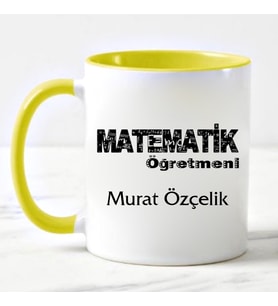 Matematik Öğretmeni Kupa Bardağı (Sarı)