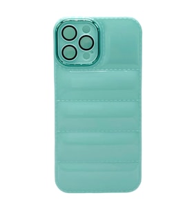 Apple İphone 13 PRO MAX Uyumlu Puffer Silikon Kılıf Kamera Koruma Lens Korumalı Parlak Telefon Kılıfı (Yeşil)