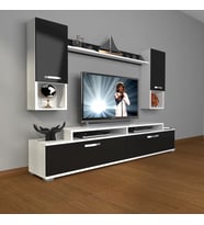 Decoraktiv Ekoflex 5da Slm Tv Ünitesi Tv Sehpası (Beyaz-Siyah)