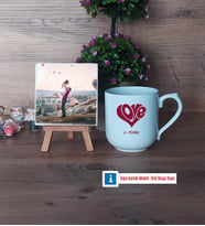 Sevgiliye Hediye Fotoğraflı Dekoratif Taş, Kupa Bardak Beyaz Hediye (Model 5)
