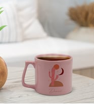 BK Gift Kişiye Özel İsimli Pastel Pembe Middle Kupa Bardak, Arkadaşa Hediye, Ev Hediyesi, Doğum Günü Hediyesi, Ofis Hediyesi (Model 11)