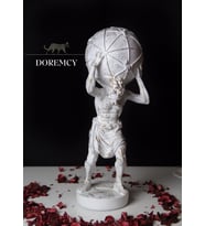 Doremcy Dekoratif Atlas Gümüş Biblo Obje Aksesuar Hediyelik (Beyaz)