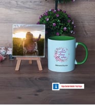 Hamile Anne Adayı Fotoğraflı Dekoratif Taş, Kupa Bardak Beyaz Hediye (Model 14)