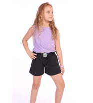 Toontoy Kız Çocuk Beli Lastikli Etekli Şort (Siyah)