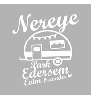 Nereye Park Edersem Evim Orasıdır Karavan Sticker siyah 20x22 CM (Beyaz)