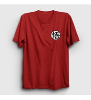 Presmono Unisex Sarı Kanji Go Anime Dragon Ball T-Shirt 236000tt (Kırmızı)