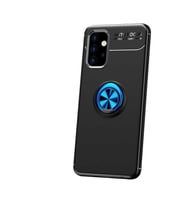 Samsung Galaxy A32 4G Kılıf Yüzüklü Magnetli Ravel Case (Siyah-Mavi)