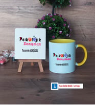 Psikolojik Danışman Dekoratif Taş, Kupa Bardak Kırmızı Hediye Psikolojik Danışmana Hediye (Model 6)